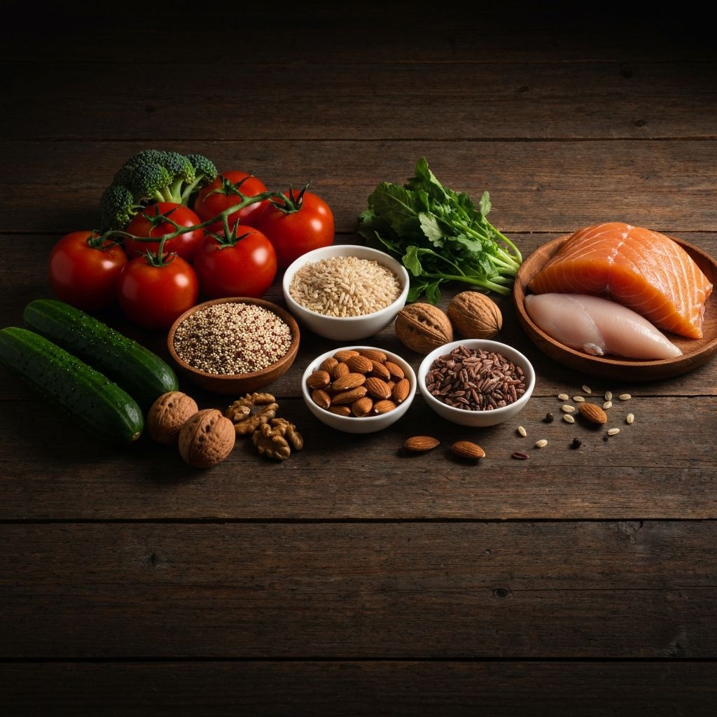 Healthy fresh ingredients - hero banner showing balanced nutrition